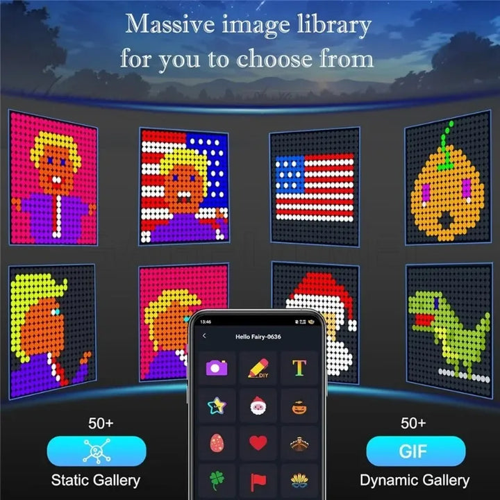 400LEDs Smart LED Curtain Lights USB Dynamic Pattern DIY Curtain String Light with App Remote for Christmas Halloween 2*2m/3*3m