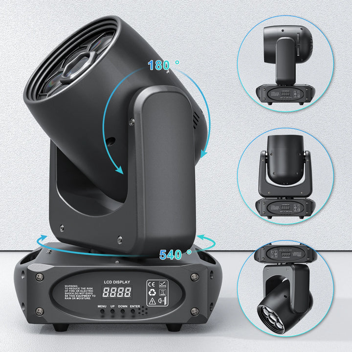 U'King 150W Bee Eye Moving Head Lights RGBW Gobos Stage Lights DMX512 Control DJ Lights For Christmas Disco Party Club Bar Show
