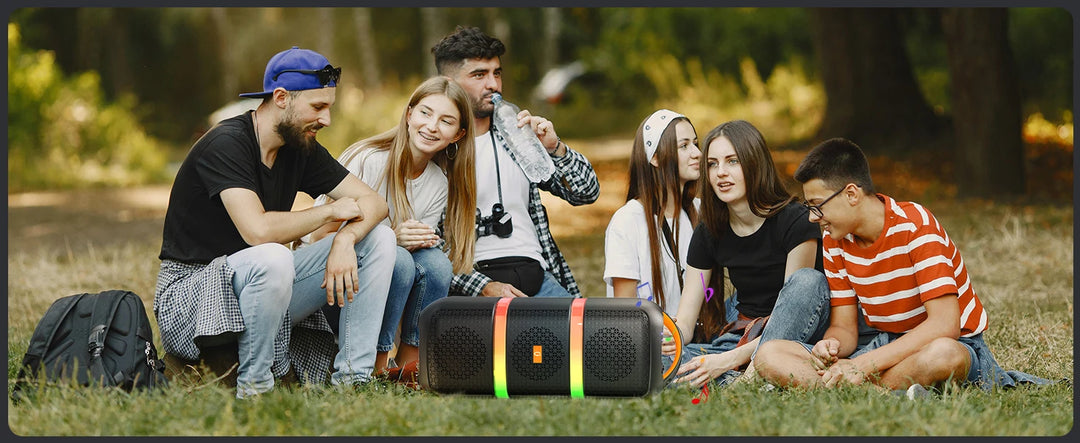 FanFun 2 Wireless Microphones Series Karaoke Machine with Treble/Bass Adjustment, Wireless PA System, 8 Sound Effects