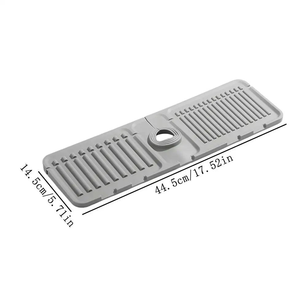 Kitchen Faucet Splash Pad Silicone Sink Faucet Splash Guard Mat Countertop Protector Sink Organizer Sponge Holder Bath Gadgets