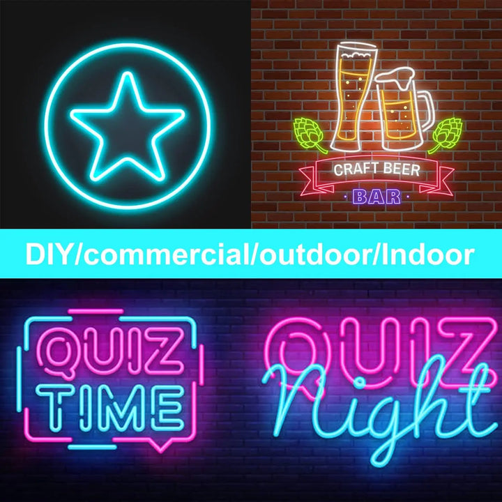 Outdoor Neon LED Rope Lights,  LED Lights For Bedroom Flexible LED Light Strip With Remote And APP Control RGB Lighting Strip