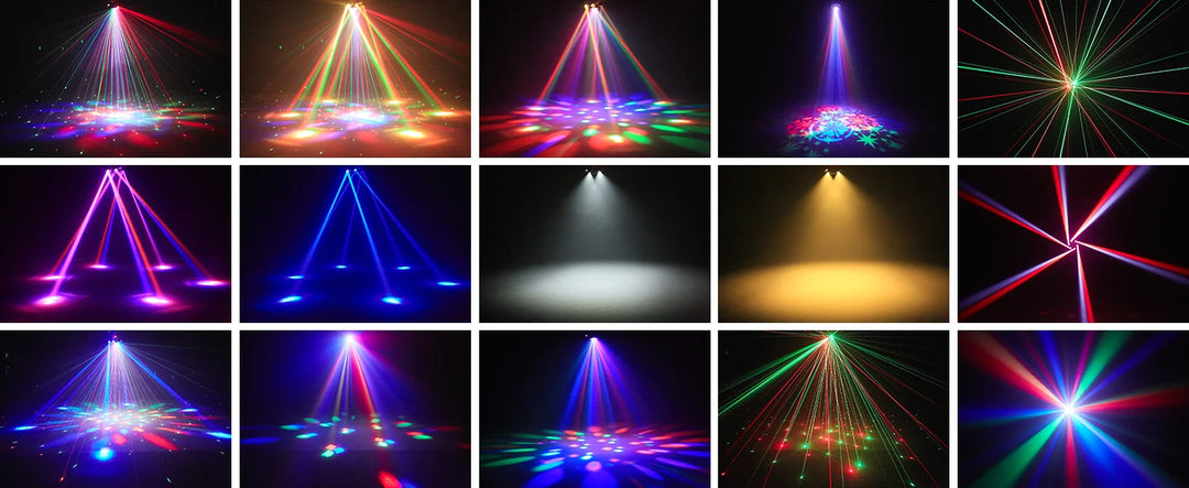 U'King 100W 6-Arm RGBW Beam Moving Head Light With Remote Control Rotating Strobe Stage Light DJ Light For Wedding Party Bar KTV