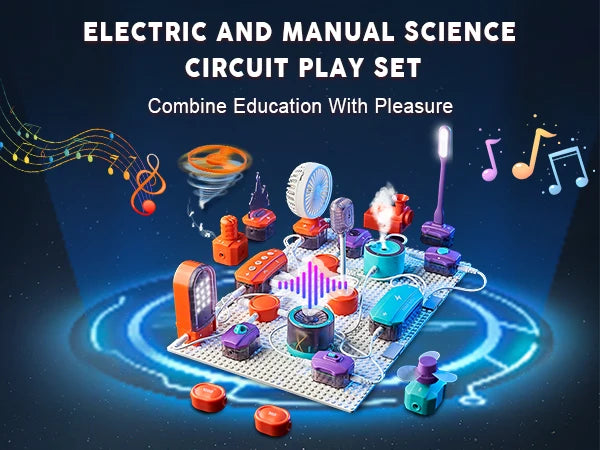 VATOS Science Circuit for Kids DIY Electronics Exploration Kit 150+ Project Physics Experiment Circuit Board Educate Toy Ages 6+