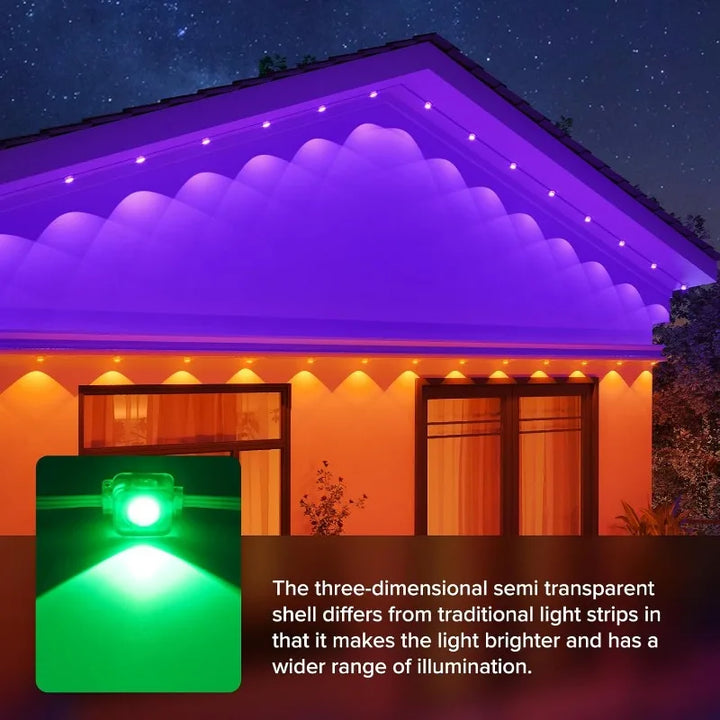 RGB Eaves Light Outdoor Lighting Lights Eaves String LED Music Sync Timer Waterproof String Party Home Holiday Decor Moving Gift