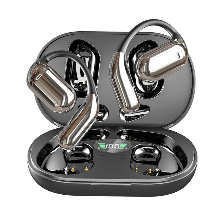 Mpow Q16 True Wireless Earphones, OWS Open Ear Earphones with Earhooks, Bluetooth 5.3, Up to 80H Playtime with Case for Cycling
