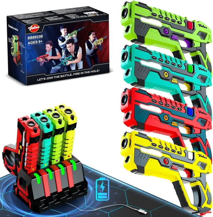 VATOS Laser Tag Battle Game Gun Set Electric Infrared Toy Guns Kids Infrared Laser Pistol For Boys Children Indoor Outdoor Game