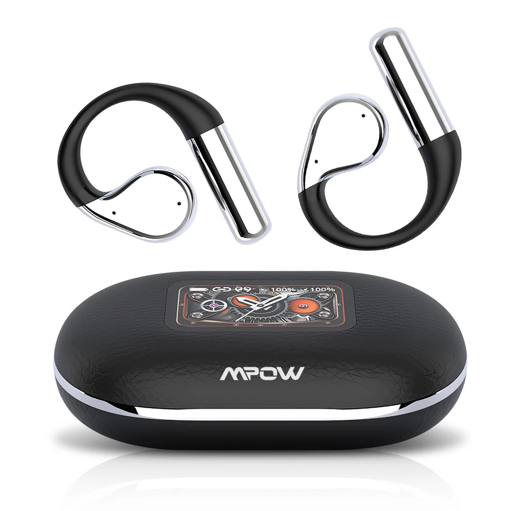 Mpow Q31 Wireless Earbuds 60hrs Bluetooth 5.4 Sport Earphones with Earhooks ENC Noise Cancelling Mic Earbuds for Workout/Running