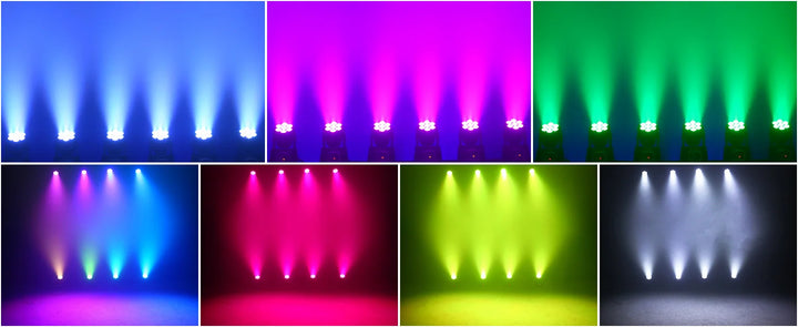 U`King 4Pcs 50W Moving Head Stage Lights 7X4W RGBW LED Beam SpotlightS DMX DJ Light For Disco Music Wedding Party Dance Club KTV