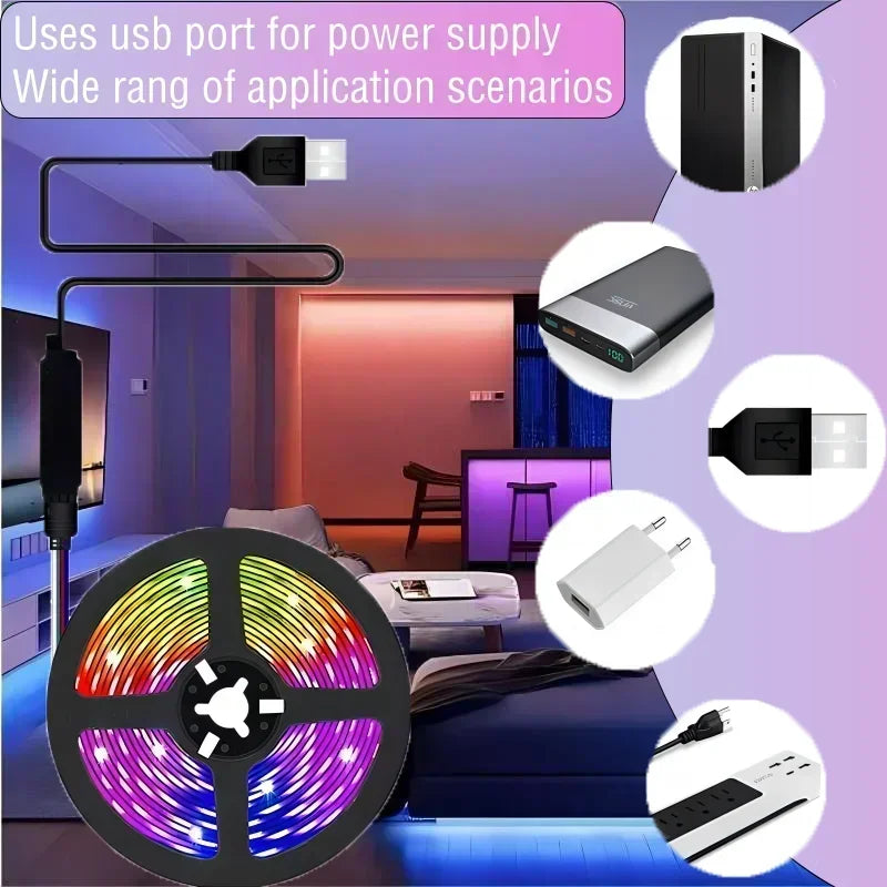 Smart Neon LED Strip Light App Control RGB Neon LED Backlight PC Game Room Decor Home Festival Outdoor Atmosphere Lighting