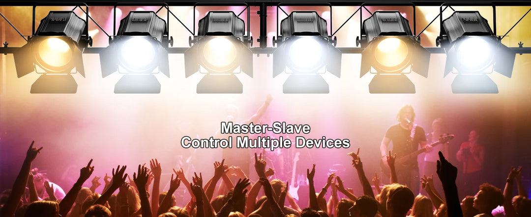U'King 1/2Pcs 200W LED COB Par Lights With Barndoor Warm&Cold White Linear Spotlights DMX Stage Lights For Stage Party Concert