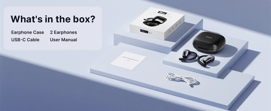 E1 5.4 AI Language Translation Headphones with 114 Languages Real Time Earbuds Translator OWS Ear Buds for Business Travel