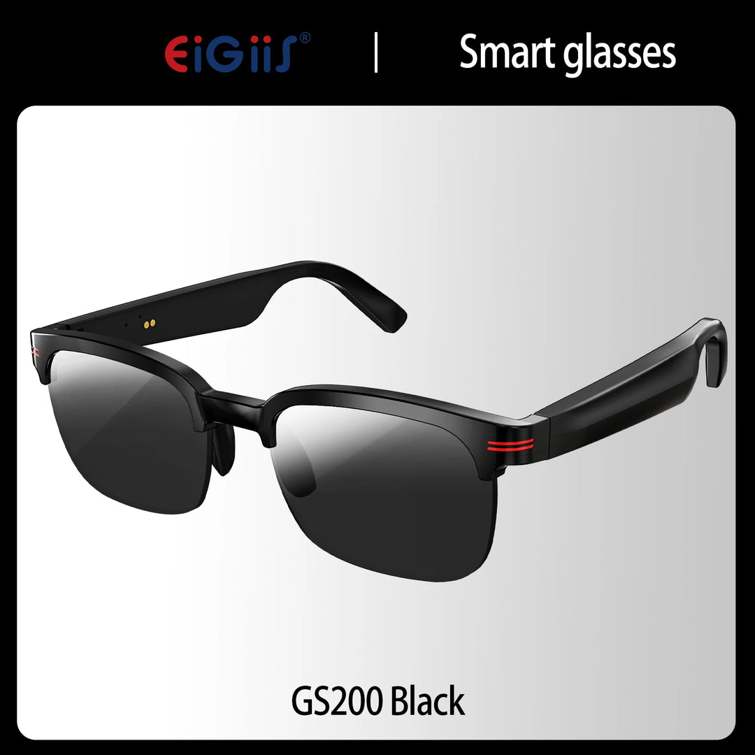 LaNikar Smart Bluetooth Glasses for Men/Women One-Button Reject UV Protection Polarized Sunglasses for Outdoor Sports Activities