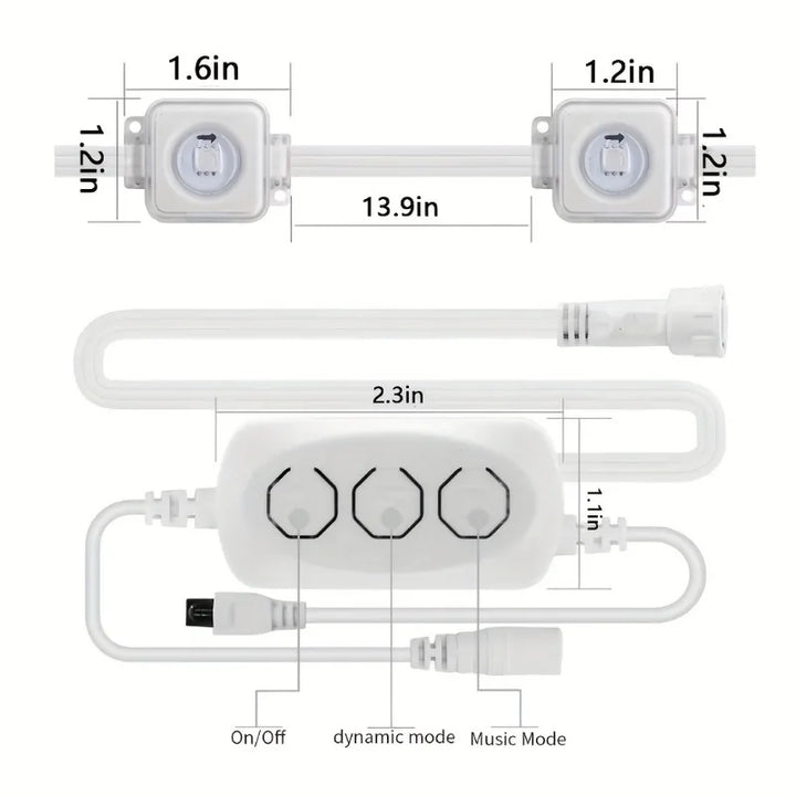 150ft 100ft 50ft Permanent Outdoor Lights Smart RGBIC Outdoor Lights with 75 Scene Modes String Lights with 90 LEDs for Garden