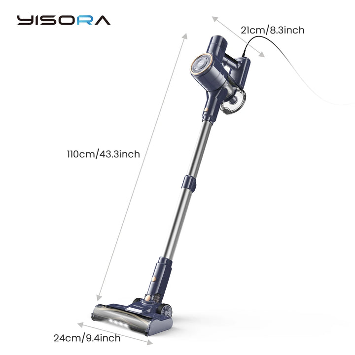 I8 Corded Vacuum Cleaner, 23000Pa 6M Long Cord Stick Vacuum for Floor, Carpet, Pet Hair