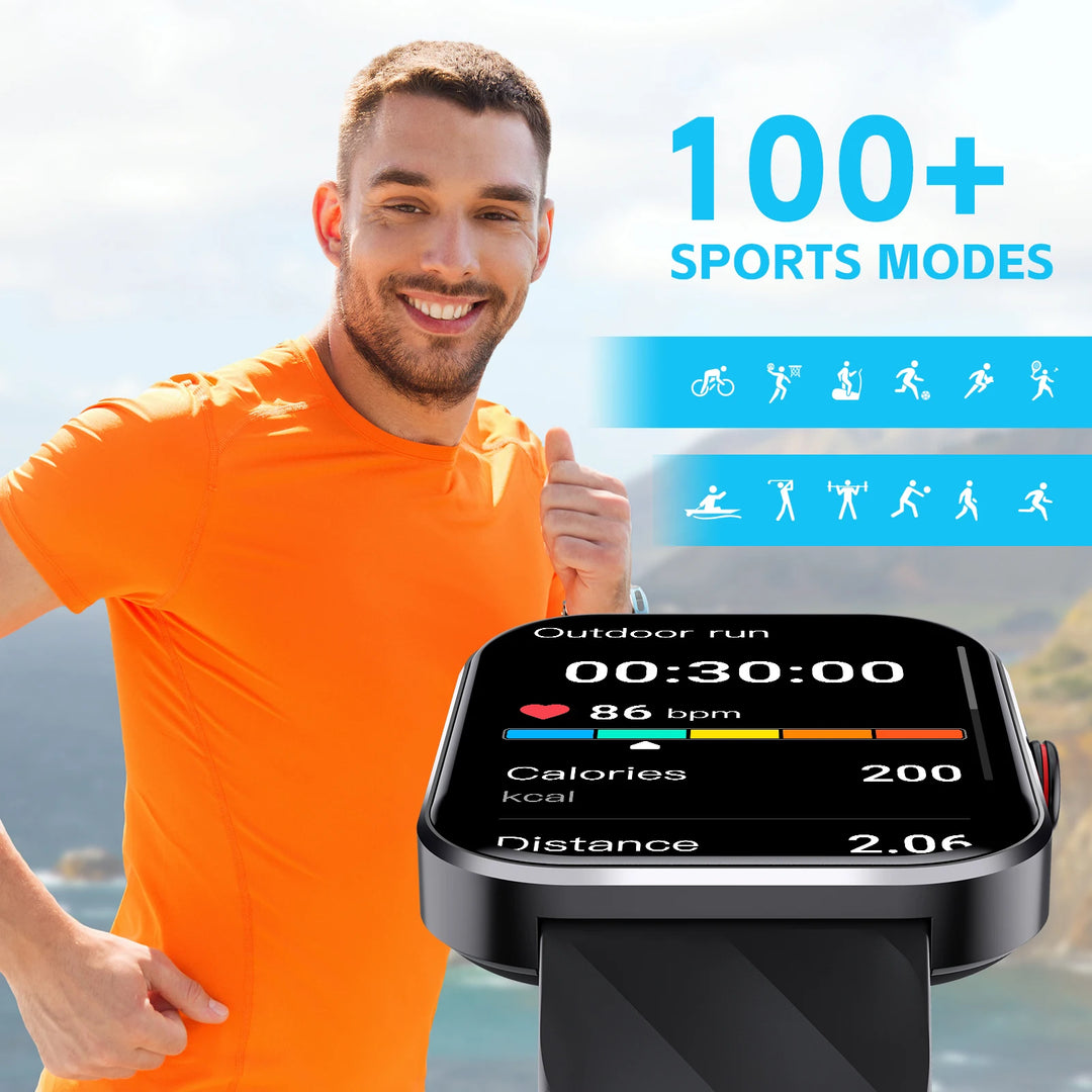 LaNikar Smart Watches 1.91”Fitness Tracker with Heart Rate Sleep Monitor Full Touch Screen Compatible