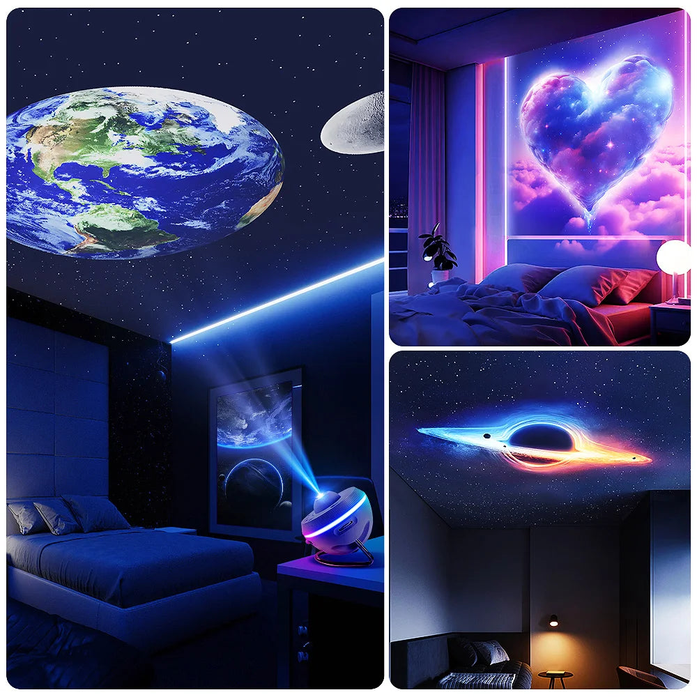 Galaxy Projector, 13 In 1 Meteor HD Planetarium Star Projector, 360° Rotating Extra-Large Area, Timed Starry Night Light For Bed