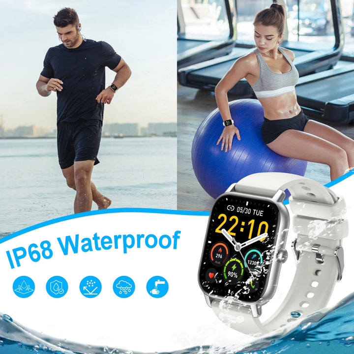 LaNikar New Smart Watch 1.85" TFT Health Monitoring IP68 Waterproof Bluetooth Call Multifunction Fitness Tracker