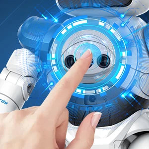 VATOS RC Robot Toy for Kids Smart Talking Voice Remote Control Robot Gesture Sensing Emo Robot Toy for Boys Girls Birthday Gift
