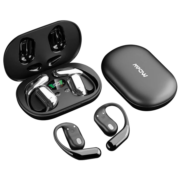 Mpow Q16 True Wireless Earphones, OWS Open Ear Earphones with Earhooks, Bluetooth 5.3, Up to 80H Playtime with Case for Cycling
