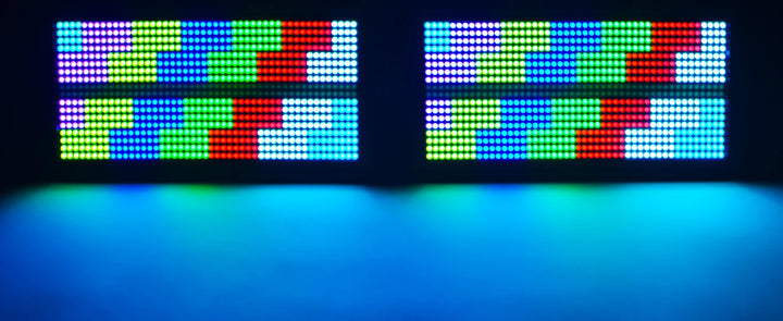 U'King 4Pcs 200W LED RGBW 48+8-Segment Strobe Lights DMX512 Wash Stage Light Uplight DJ Lights For Party Disco Wedding Bar KTV