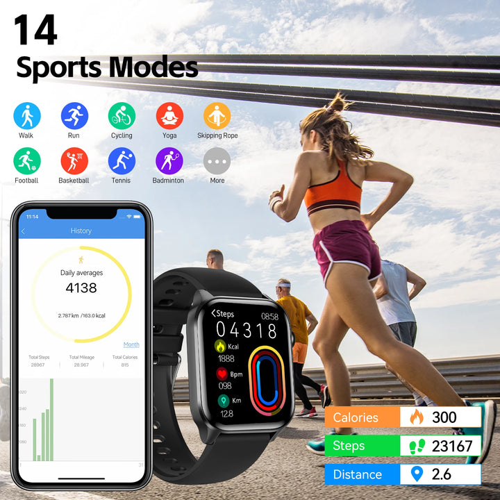 EIGIIS Smart Watch for Women 1.85" HD Call Receive Touch Screen Smartwatch with Multiple Sports Modes