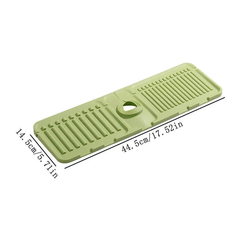 Kitchen Faucet Splash Pad Silicone Sink Faucet Splash Guard Mat Countertop Protector Sink Organizer Sponge Holder Bath Gadgets