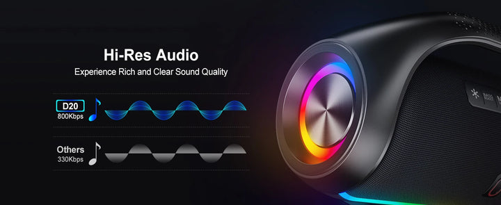 FanFun Bluetooth Speaker Output Power Bluetooth Speaker with Excellent Bass Performace Waterproof Camping Outdoor
