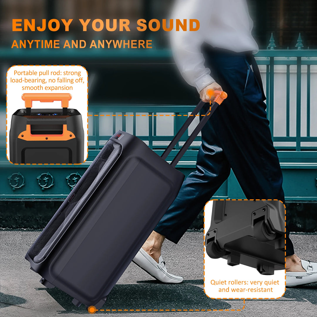 Karaoke Machine, Portable Bluetooth Speaker with 2 Wireless Karaoke Microphones, Karaoke Machine for Adults Kids for Home Party