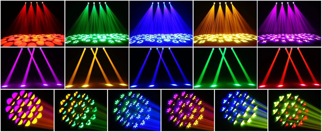 U’King 2Pcs 150W Beam Moving Head Lights With Airline Case 18Prism 8Gobo Stage Light&Flightcase Set For Wedding Party KTV Bar