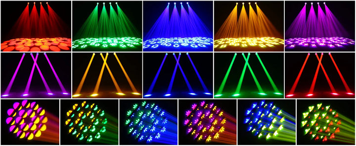 U’King 2Pcs 150W Beam Moving Head Lights With Airline Case 18Prism 8Gobo Stage Light&Flightcase Set For Wedding Party KTV Bar