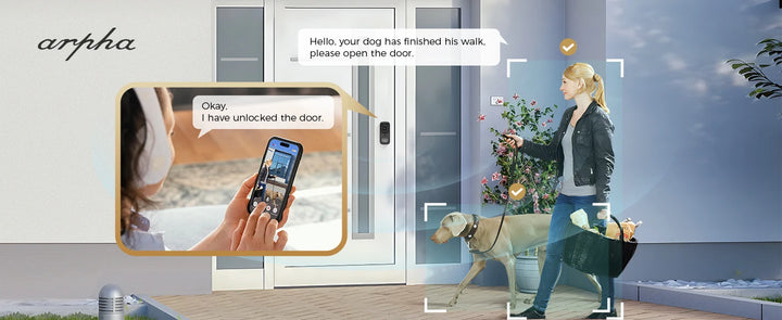 Arpha Smart Lock AL501 All-in-One WiFi Smart Door Lock 6 in 1 Video Camera with Doorbell Fingerprint Keyless 32GB Digital Keypad
