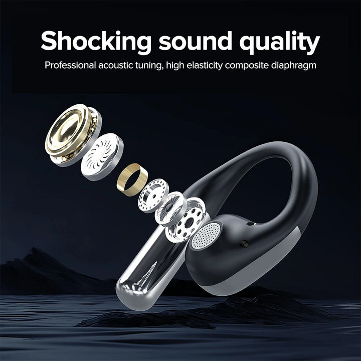 Mpow Q31 Wireless Earbuds 60hrs Bluetooth 5.4 Sport Earphones with Earhooks ENC Noise Cancelling Mic Earbuds for Workout/Running