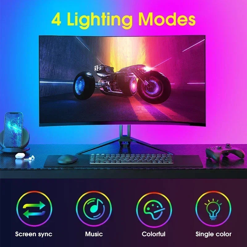 Smart Neon LED Strip Light App Control RGB Neon LED Backlight PC Game Room Decor Home Festival Outdoor Atmosphere Lighting