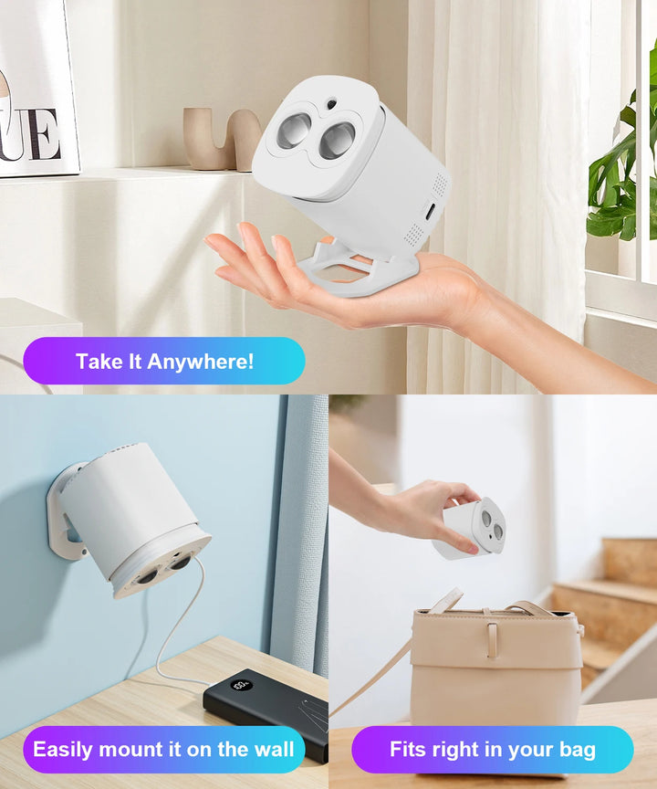 2025 New USB LED Projector Light, Modern Moire Pattern & Sunset Design, Adjustable Atmosphere Lighting With Remote Control