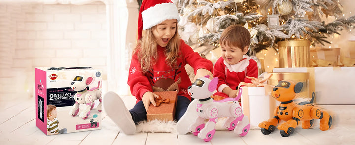 VATOS Robot Dog Toy for Kids Voice 2.4GHz Remote Control Robot Pet Touch Sensor 20+ Mode Puppy Toy for Kids Girls