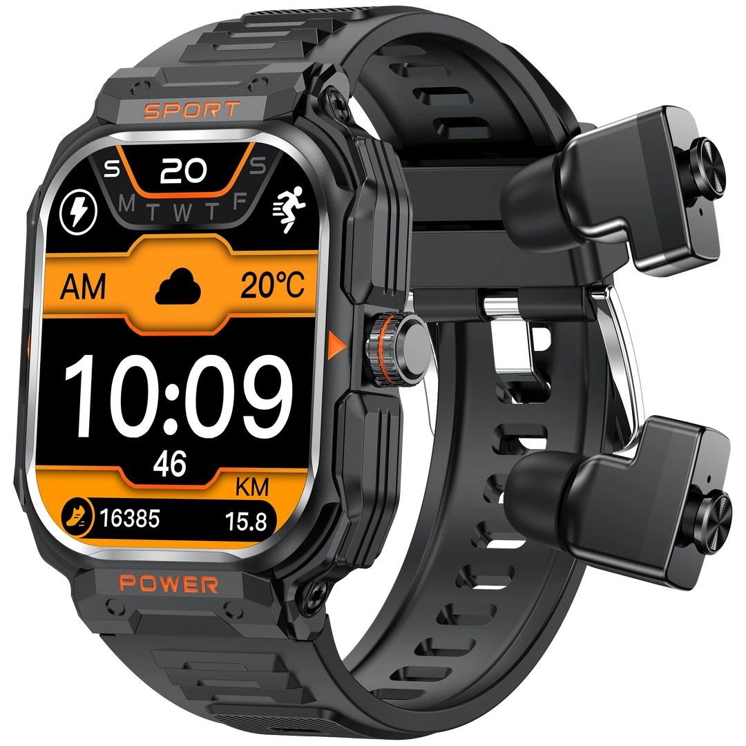 2.01" HD Screen Wireless headphones Smartwatch 2-in-1,Bluetooth Call,NFC,Activity Tracker,Headphone Smart Watches For Men Women