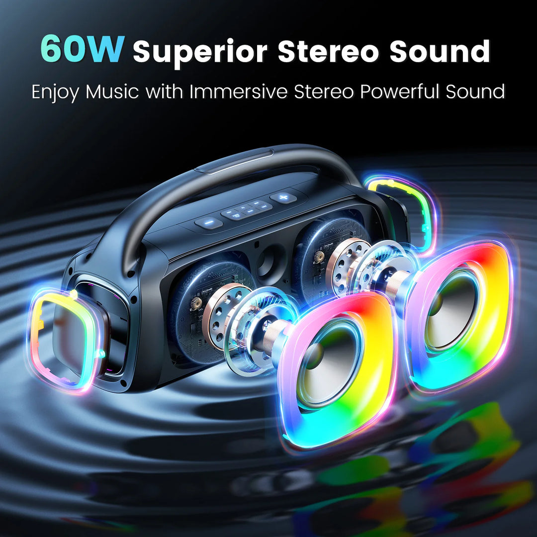 Karaoke Machine for Adults and Kids, Portable Bluetooth Speaker with Microphones, PA System with 2 Karaoke Microphones