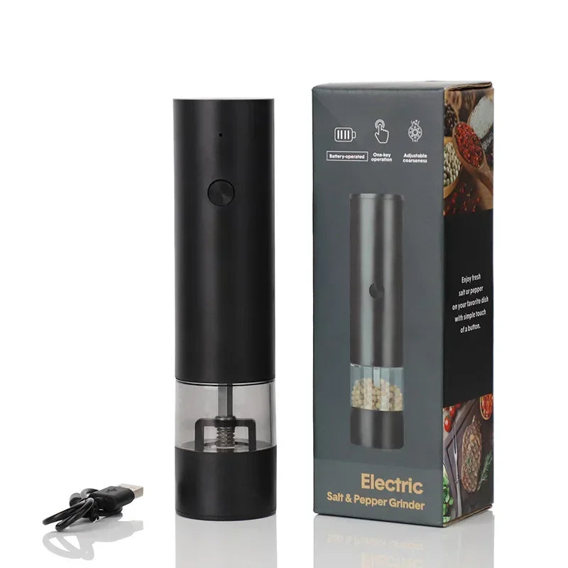 Electric Salt and Pepper Grinder Adjustable Coarseness Large Capacity Pepper Grinder Rechargeable Spices