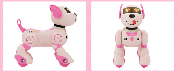 VATOS Robot Dog Toy for Kids Voice 2.4GHz Remote Control Robot Pet Touch Sensor 20+ Mode Puppy Toy for Kids Girls