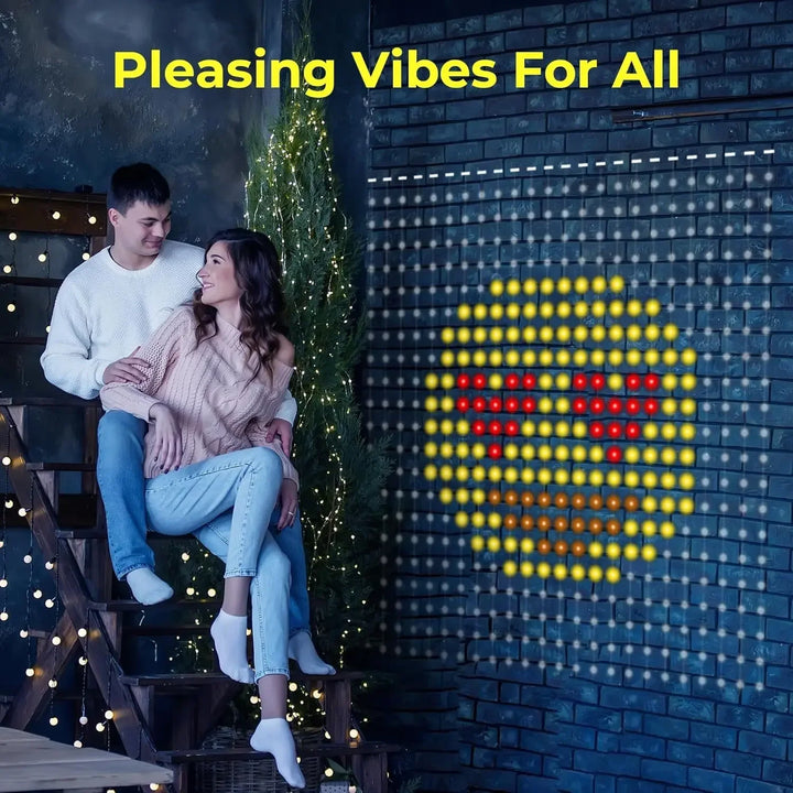 400 LED Smart Curtain Fairy Lights DIY Christmas String Light RGB Changing Music Sync Text Remote App Controlled Curtain Lights