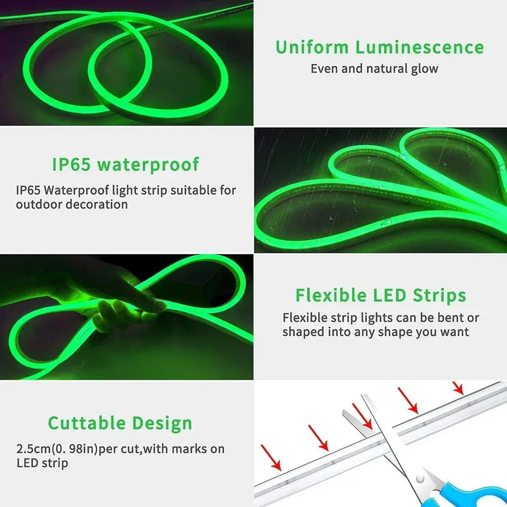 Smart Neon LED Strip Light App Control RGB Neon LED Backlight PC Game Room Decor Home Festival Outdoor Atmosphere Lighting
