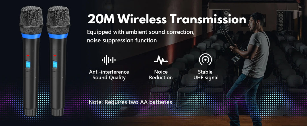 FanFun Wireless Speaker, Portable Bluetooth Speaker with Microphone and LED Light, Karaoke Speaker Machine, Home Karaoke System