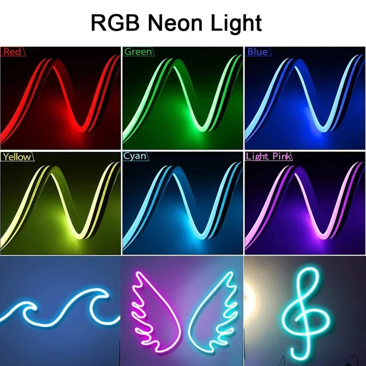 Smart Neon LED Strip Light App Control RGB Neon LED Backlight PC Game Room Decor Home Festival Outdoor Atmosphere Lighting