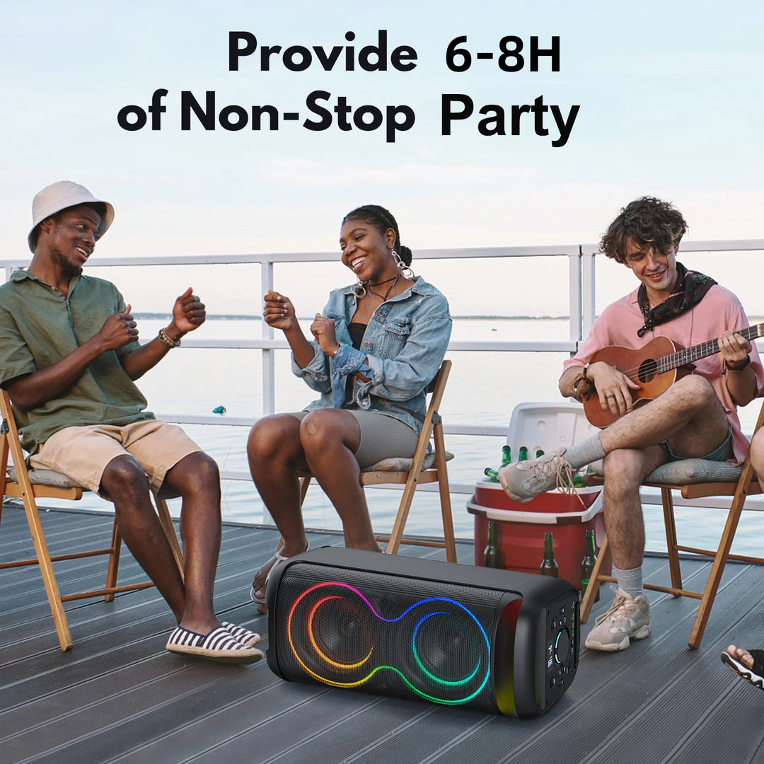 Karaoke Machine Portable Bluetooth Karaoke Speaker for Outdoor, Big Party Speaker with Disco Lights