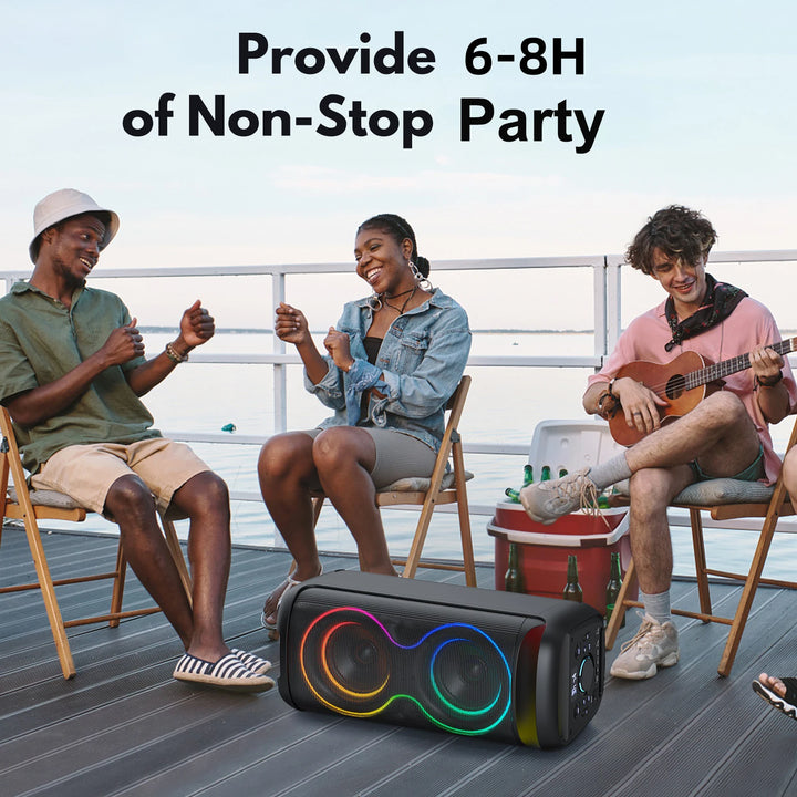 Karaoke Machine Portable Bluetooth Karaoke Speaker for Outdoor, Big Party Speaker with Disco Lights