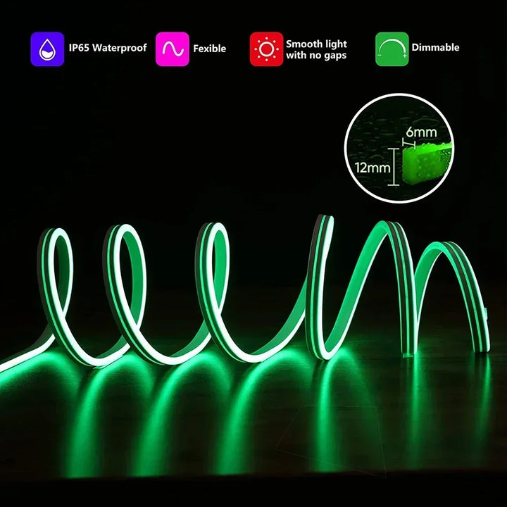 Smart Neon LED Strip Light App Control RGB Neon LED Backlight PC Game Room Decor Home Festival Outdoor Atmosphere Lighting