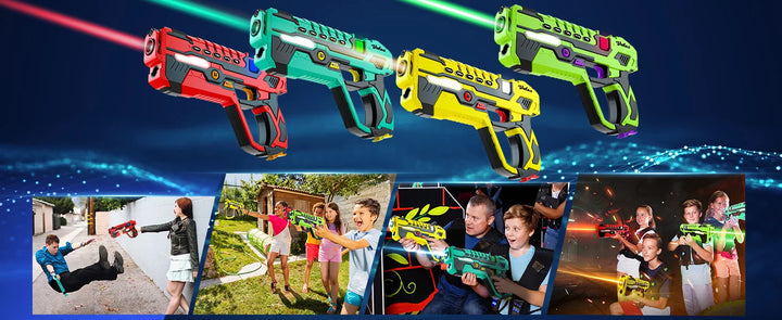 VATOS Laser Tag Battle Game Gun Set Electric Infrared Toy Guns Kids Infrared Laser Pistol For Boys Children Indoor Outdoor Game
