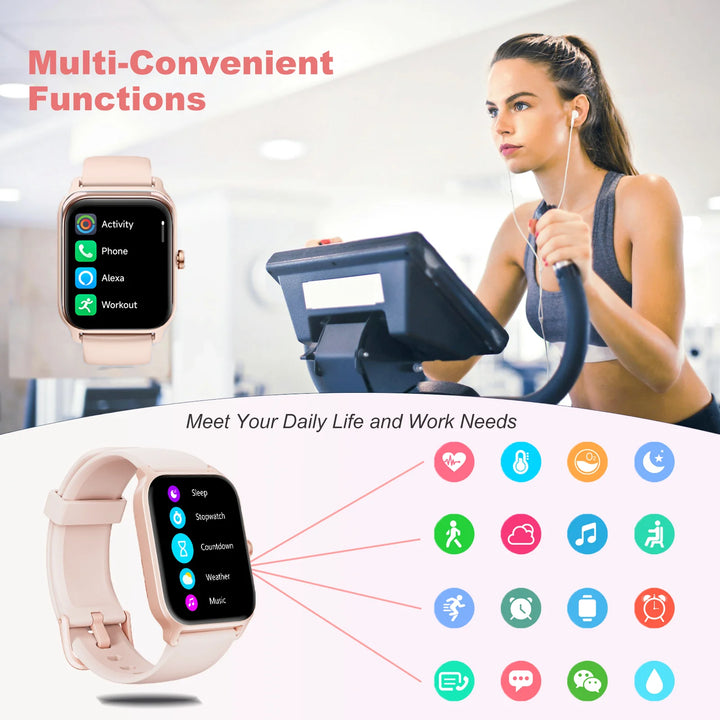 EIGIIS Smart Watch for Women 1.85" HD Call Receive Touch Screen Smartwatch with Multiple Sports Modes