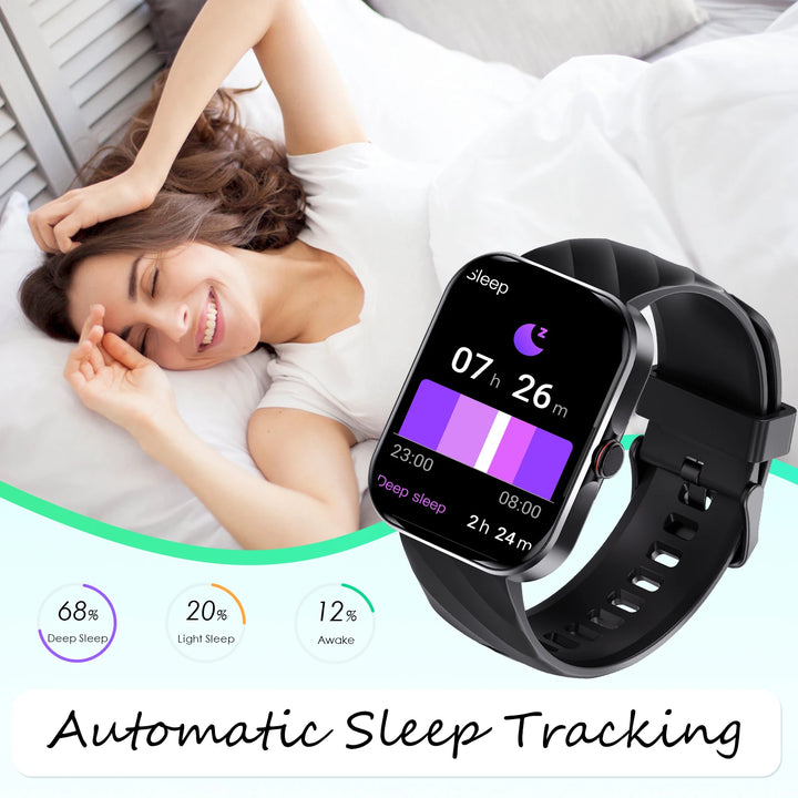 LaNikar Smart Watches 1.91”Fitness Tracker with Heart Rate Sleep Monitor Full Touch Screen Compatible