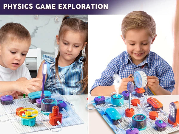 VATOS Science Circuit for Kids DIY Electronics Exploration Kit 150+ Project Physics Experiment Circuit Board Educate Toy Ages 6+